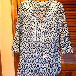 Vineyard Vines Seafoam Chevron Swim Coverup Dress